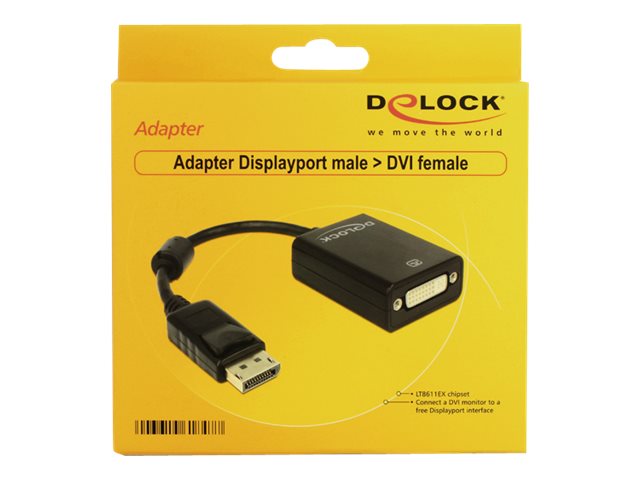Delock Adapter Displayport male > DVI 24+5 female - adaptér DisplayPort - 13 cm – foto 2