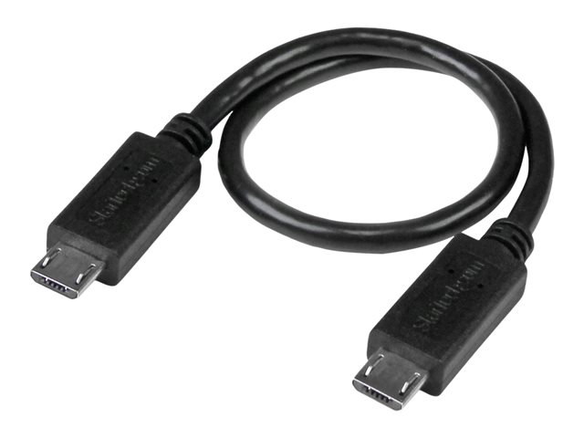 Image of StarTech.com 8in Micro USB to Micro USB Cable - Male to Male - Micro USB OTG Cable for Your Mobile Device (UUUSBOTG8IN) - USB cable - Micro-USB Type B to Micro-USB Type B - 20.32 cm
