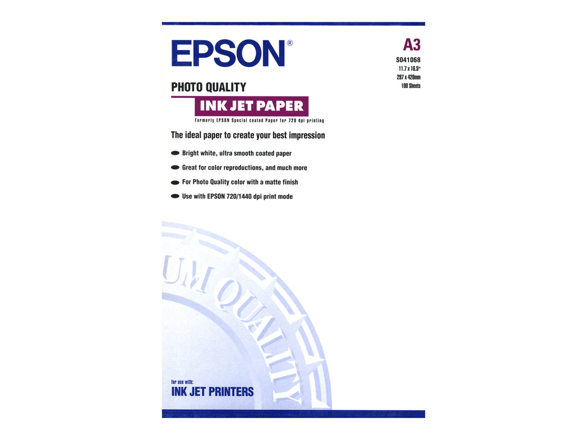 EPSON PAPIER COUCHE A3 QUALITE