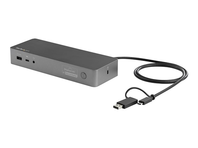 StarTech.com USB-C & USB-A Dock, Hybrid Universal Laptop Docking Station with 100W Power Delivery, Dual Monitor 4K 60Hz HDMI & DisplayPort, 4x USB 3.1 Gen 1 Hub, Gigabit Ethernet (GbE) - Hybrid USB Type-C Dock