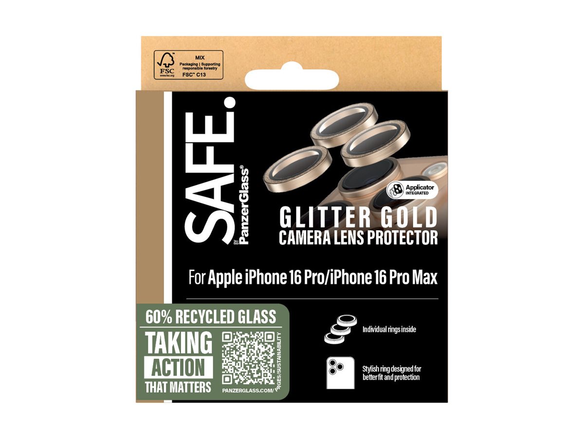 PanzerGlass SAFE Camera Apple iPhone 17 Pro/ 16 Pro/15 Pro/17 Pro Max/16 Pro Max/15 Pro Max třpytivě zlaté HoOps – foto 2