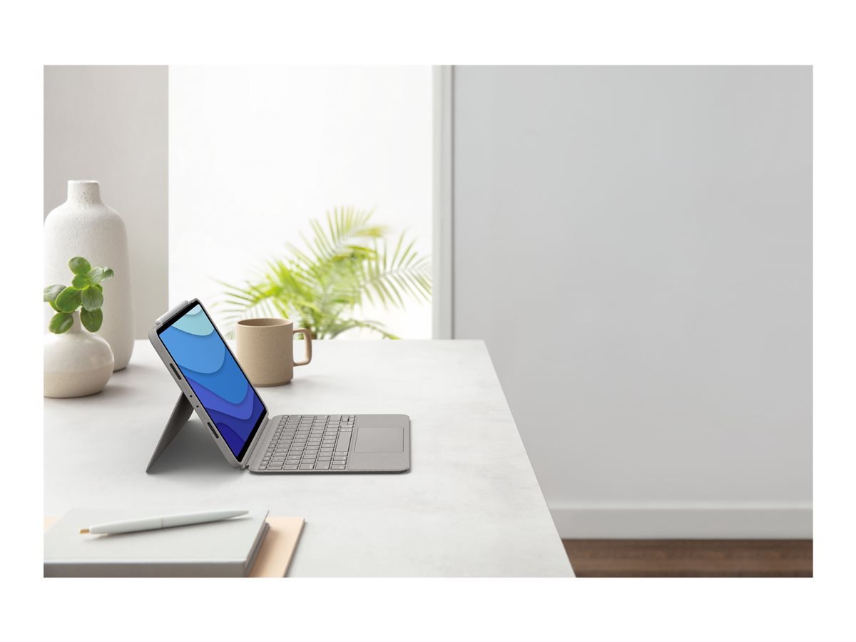 Logitech Combo Touch - klávesnice a pouzdro - s trackpad - QWERTY - španělská - písek (sand) Vstupní zařízení – foto 14