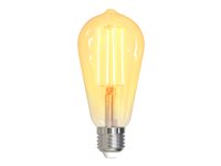DELTACO SMART HOME SH-LFE27ST64 LED-filament-lyspære 5.5W 470lumen 1800-6500K Varmt hvidt/koldt hvidt lys