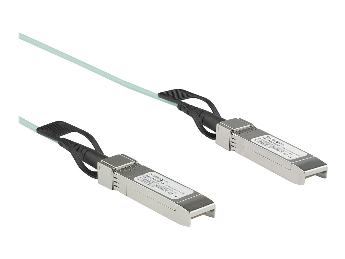Startech Dell EMC AOC-SFP-10G-3M Compatible 3m/9.84ft 10G SFP+ to SFP+ AOC Cable, 10GbE SFP+ Active Optical Fiber, 10Gbps SFP Plus/Mini GBIC/Transceiver Module Cable, Mini GBIC Cable