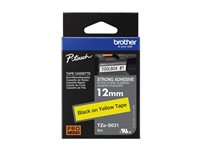 TZE-S631 LAMINATED TAPE 12MM 8MBLACK ON YELLOW EXTRA-STRONG
