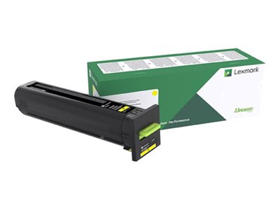 Lexmark Ultra High Yield yellow original toner cartridge LCCP Product shot Left-angle 79150