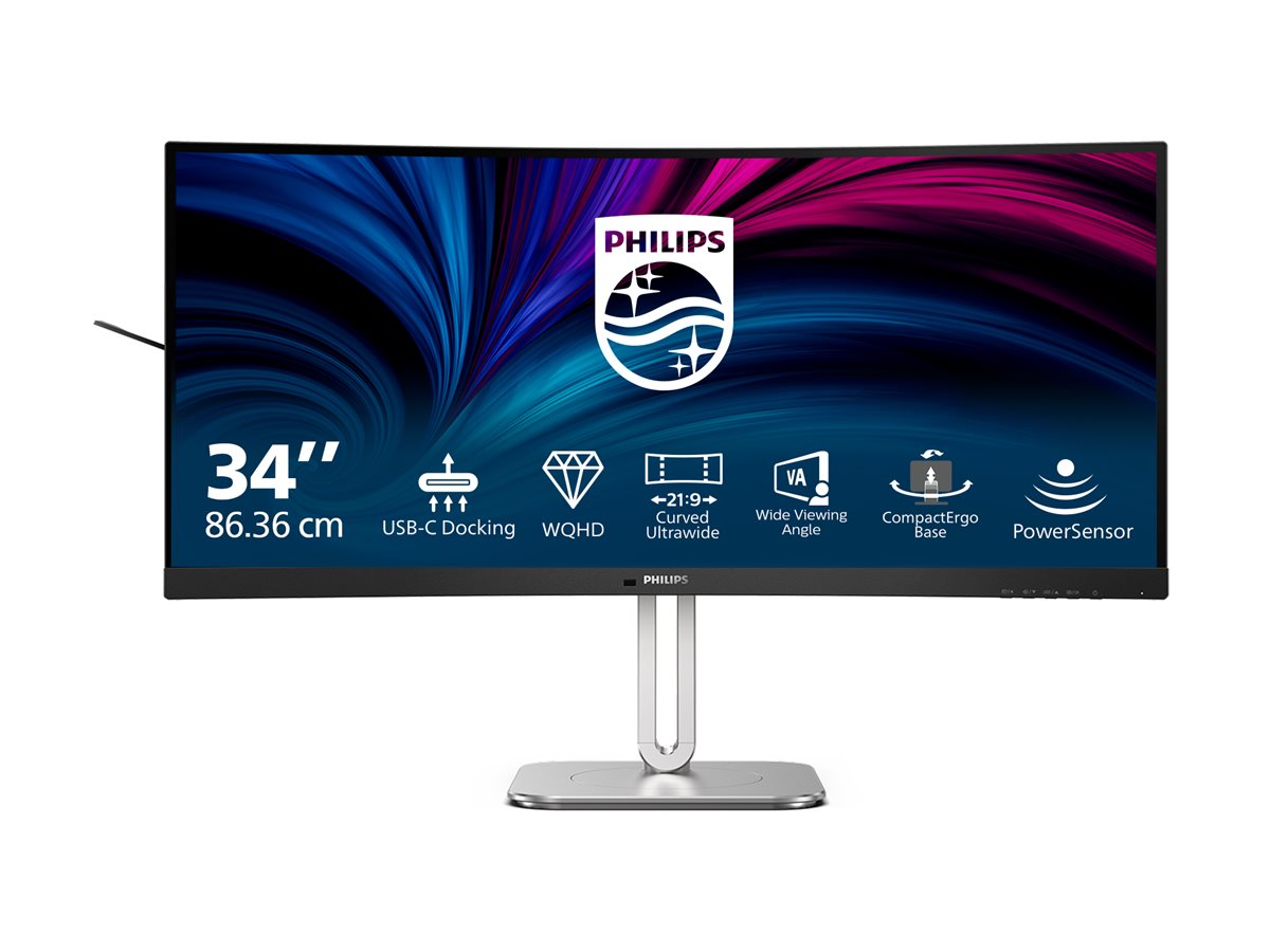 Philips 34B2U5600C 5000 Series LED monitor curved Product shot Front 79876