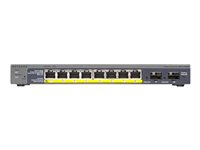 NETGEAR GS110TPP - Switch - smart - 8 x 10/100/1000 (PoE+) + 2 x 10/100/1000 (uplink) - desktop, wall-mountable - PoE+ (120 W)