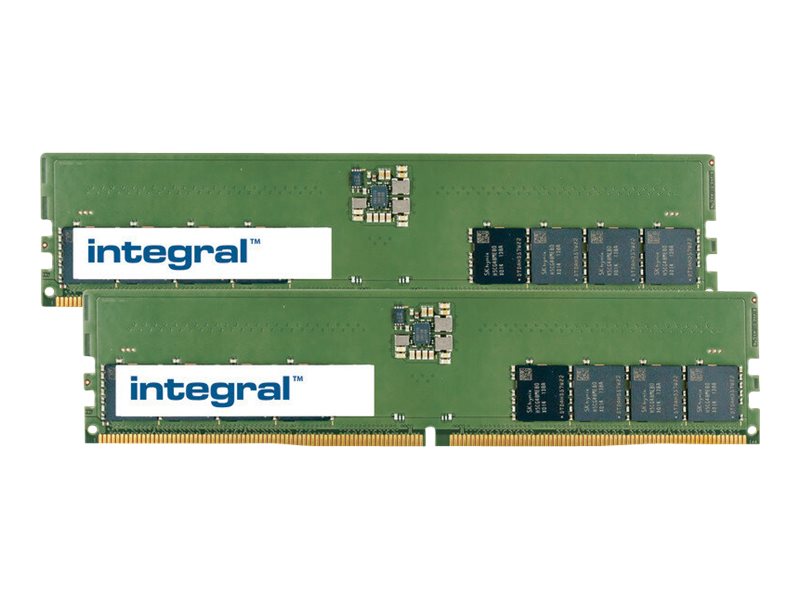 An image of Integral - DDR5 - kit - 32 GB: 2 x 16 GB - DIMM 288-pin - 4800 MHz / PC5-38400 - unbuffered