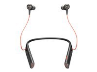 Poly Voyager 6200 - Headset - ear-bud - over-the-ear mount - Bluetooth - wireless, wired - active noise canceling - USB-C - black - Certified for Microsoft Teams