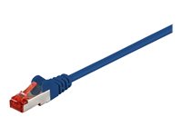 MicroConnect CAT 6 Kabel med afskærmning med folie og kobberfletning (SFTP 25cm Netværkskabel Blå