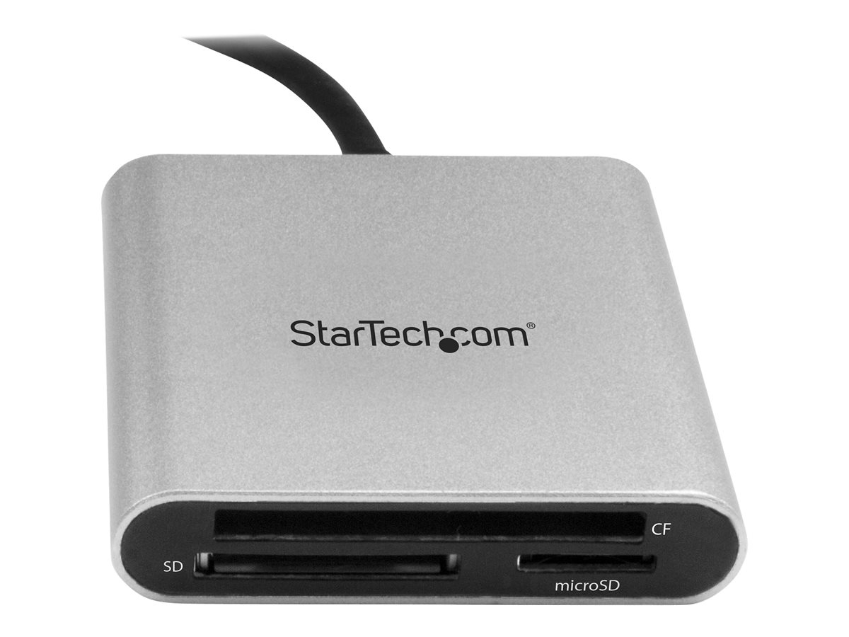 StarTech.com USB 3.0 Flash Memory Multi-Card Reader/Writer with USB-C - SD microSD and CompactFlash Card Reader w/ Integrated USB-C Cable (FCREADU3C) - čtečka karet - USB 3.0 – foto 5