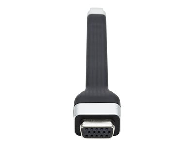 Eaton Tripp Lite Series USB-C to VGA Flat Adapter Cable (M/F), 1080p 60 Hz, Thunderbolt 3 Compatible, Black, 5 in. (12.7 cm)