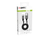 EMTEC USB 3.0/ USB 3.1 USB Type-C kabel 1.2m Sort