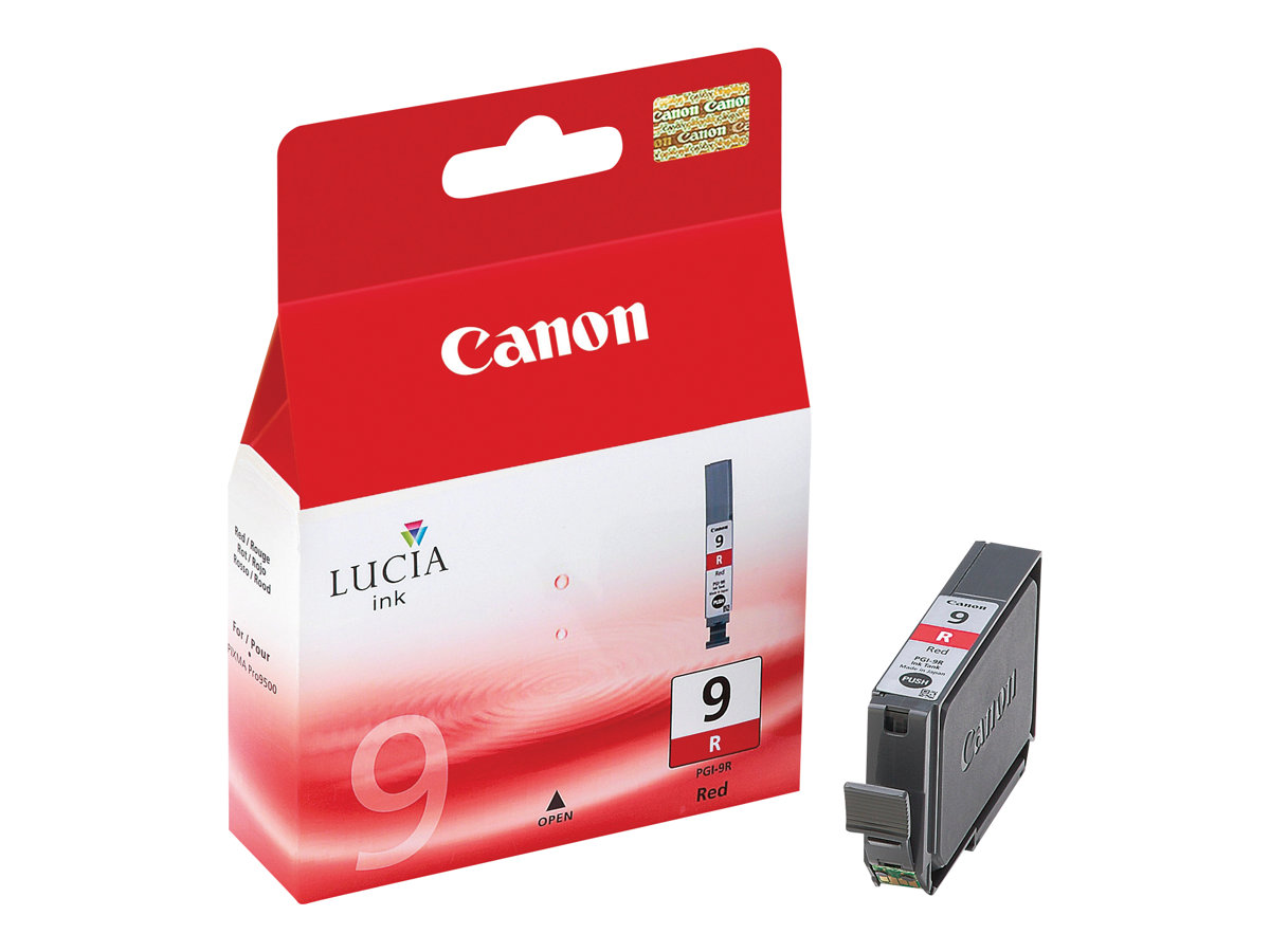 Canon PGI-9R red original ink Product shot Right-angle 79850
