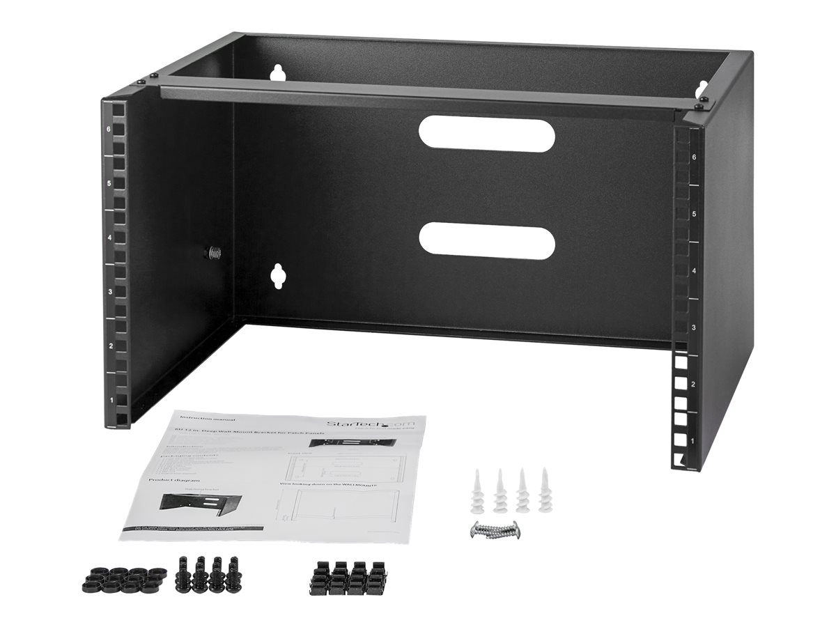 StarTech.com Wall Mount Patch Panel Bracket - 6U - 14in Deep (WALLMOUNT6) - skříň - 6U – foto 5