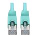 Eaton Tripp Lite Series Cat6a 10G Snagless Shielded STP Ethernet Cable (RJ45 M/M), PoE, Aqua, 10 ft. (3.05 m)