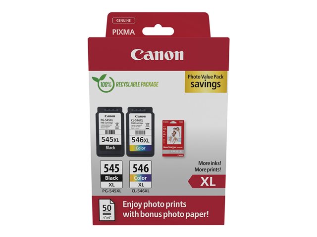Canon PG-545XL/CL-546XL Photo Paper Value Pack