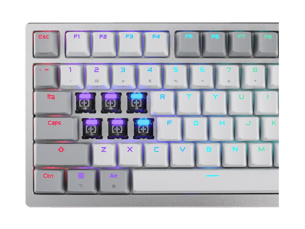 ASUS ROG Azoth 96 HE Lite keyboard Hall Effect 96% compact with OLED display knob white Product shot Close-up 75550