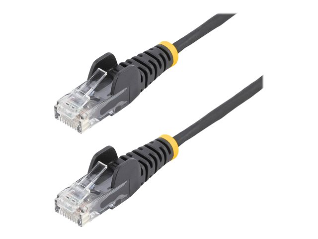 Image of StarTech.com 3m Slim LSZH CAT6 Ethernet Cable, 10 Gigabit Snagless RJ45 100W PoE Patch Cord, CAT 6 10GbE UTP Network Cable w/Strain Relief, Black, Fluke Tested/ETL, Low Smoke Zero Halogen - Category 6 - 28AWG (N6PAT300CMBKS) - patch cable - 3 m - black