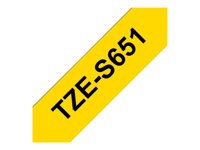 Ruban TZ Adhésif puissant 24mm noir / jaune