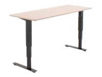 Ergoguys Table rectangular electric height adjustment beech black base