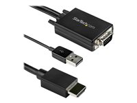 StarTech.com 3m VGA to HDMI Converter Cable with USB Audio Support & Power, Analog to Digital Video Adapter Cable to connect 