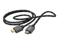 Hama Prime Line HDMI-kabel med Ethernet 2m Sort Grå