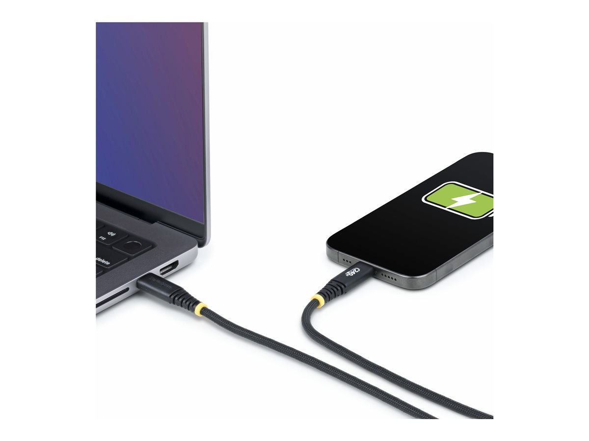 StarTech.com 2m USB-C Charging Cable, 240W, Silicone Jacket w/Braid - USB kabel typ C - USB-C do USB-C - 2 m – foto 7