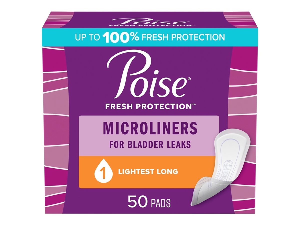 4 x 24 PACKS) Poise Incontinence Pads, Liners, Light Absorbency