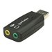  USB-A Sound Adapter, USB-A to 3.5mm Mic-in and Au