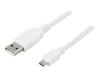 DELTACO USB-kabel 1m Hvid