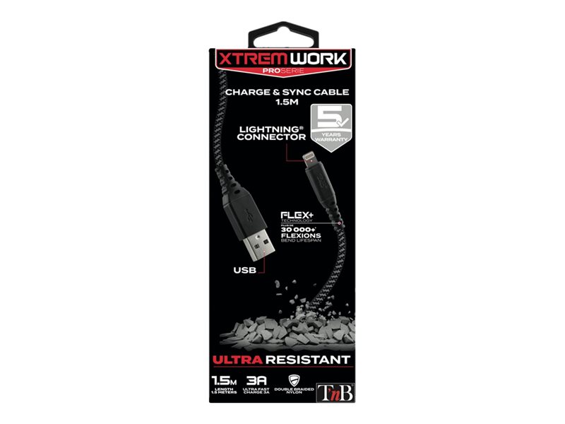 TNB XTREMWORK 1.5m USB Lightning Cable