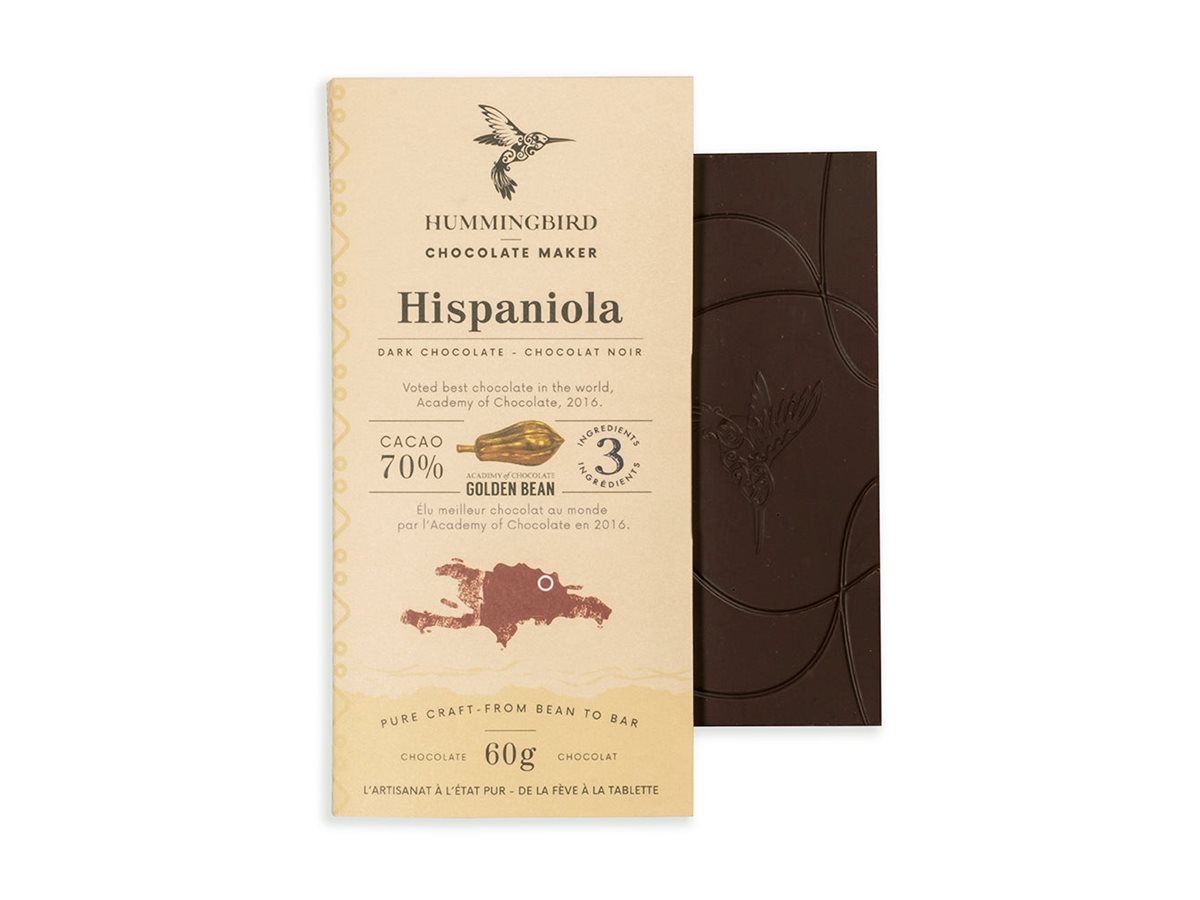 Hummingbird Chocolate Maker Hispaniola Dark Chocolate Bar - 60g