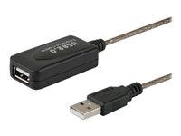 SAVIO USB 2.0 USB forlængerkabel 10m Sort