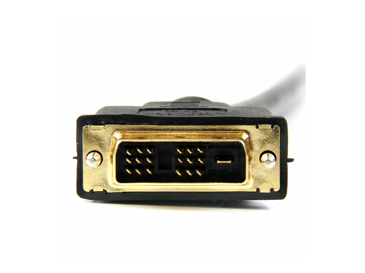StarTech.com 6ft (1.8m) HDMI to DVI Cable, DVI-D to HDMI Display Cable (1920x1200p), Black, 19 Pin HDMI Male to DVI-D Male Cable Adapter, Digital Monitor Cable, M/M, Single Link - DVI to HDMI Cord (HDMIDVIMM6) - kabel adaptéru – foto 5