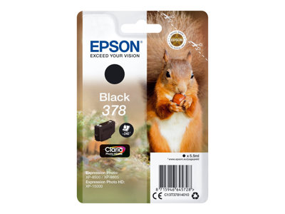 EPSON Singlepack Black 378 Eichhörnchen - C13T37814010