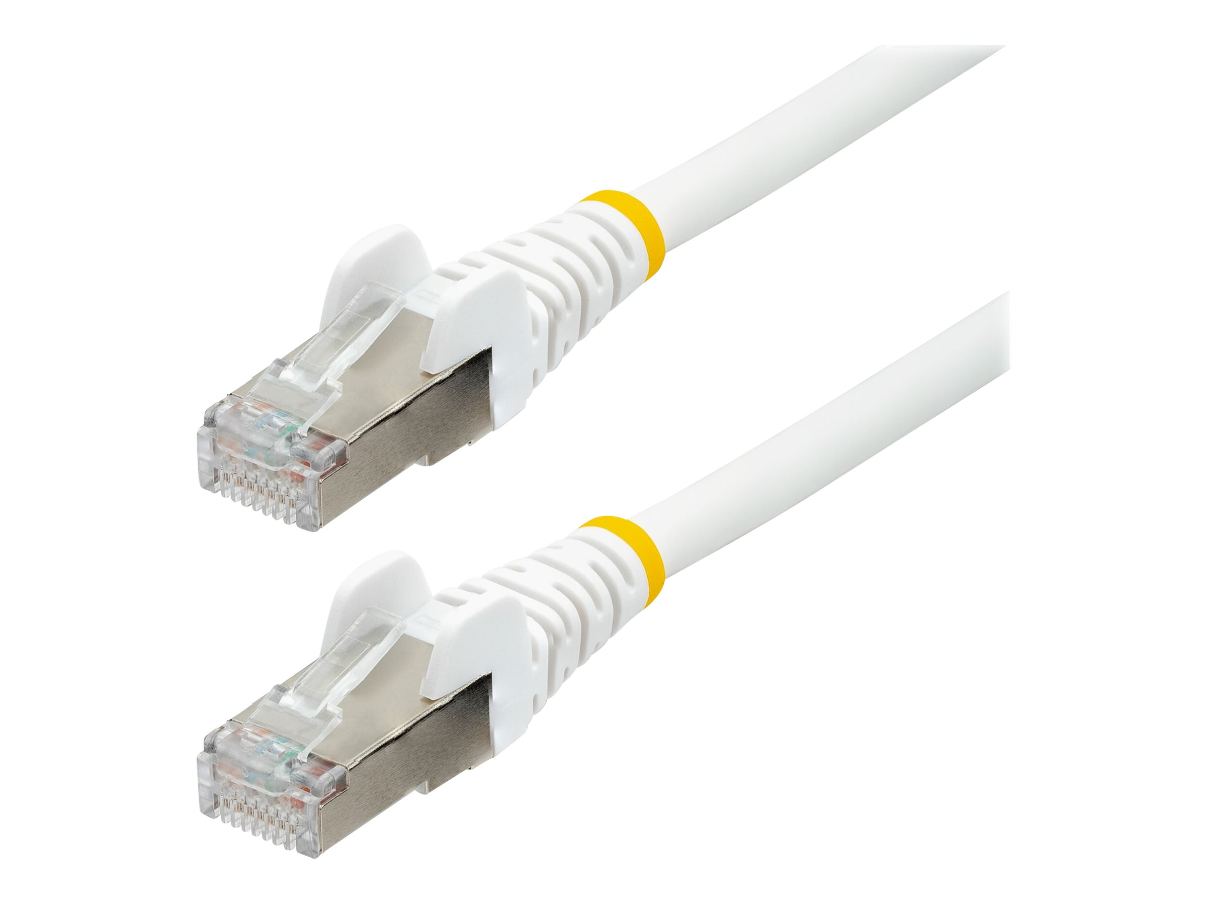 Startech 6ft LSZH CAT6a Ethernet Cable, White, 10 Gigabit Snagless RJ45 100W PoE Patch Cord, CAT 6A 10GbE 27AWG S/FTP Network Cable w/Strain Relief, ETL