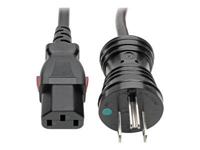 Eaton Tripp Lite Series Hospital-Grade Power Cord, NEMA 5-15P to Locking IEC C13