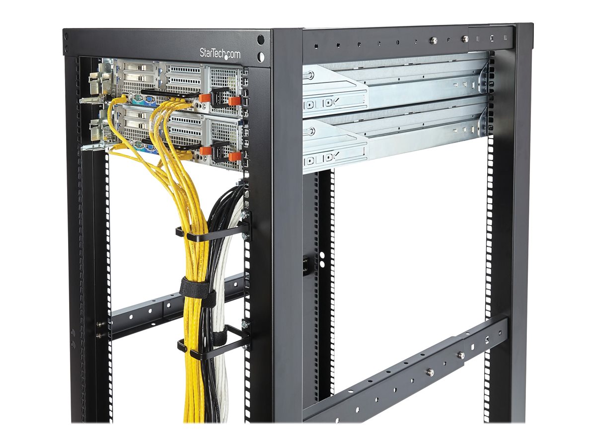 StarTech.com 1U Vertical 2.2 x 3.9in Server Rack Cable Management D-Ring Hook w/ Flexible Opening - Network Rack-Mount Cord Organizer Ring (CMHOOK1U) - kroužek pro uspořádání kabelů - 1U – foto 8