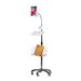CTA Heavy-Duty Gooseneck Floor Stand with VESA Plate & Storage Basket