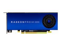AMD Radeon Pro WX 3200 - Graphics card - Radeon Pro WX 3200 - 4 GB GDDR5 - PCIe 3.0 x16 low profile - 4 x Mini DisplayPort - promo - for Workstation Z2 G4 (MT, SFF), Z2 G5 (SFF), Z2 G8, Z4 G4, Z6 G4, Z8 G4