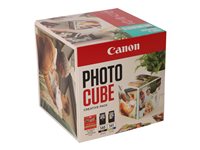Canon Photo Cube Creative Pack Sort Farve (cyan, magenta, gul) Blækpatron/papirsæt