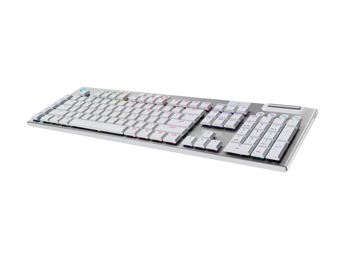 Logitech G G915 X keyboard gaming LIGHTSPEED QWERTY English white Input Usage / lifestyle Right side 72480