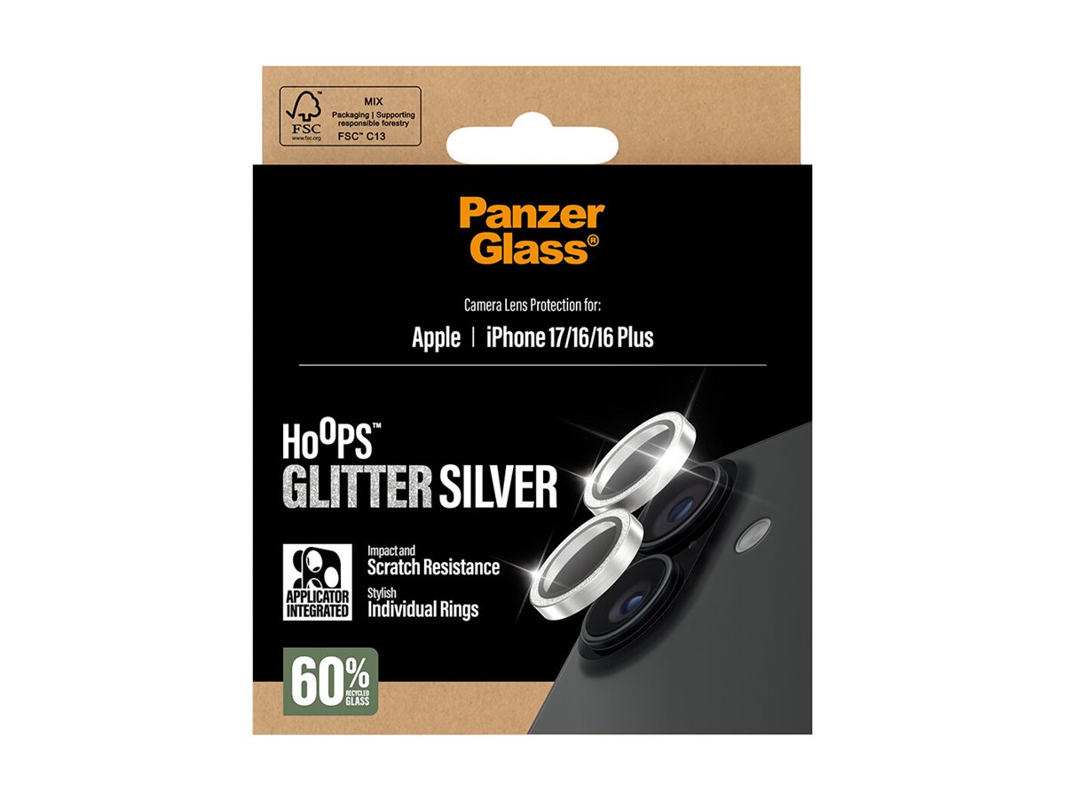 PanzerGlass Hoops Apple iPhone 17/16/16 Plus třpytivě stříbrné – foto 4