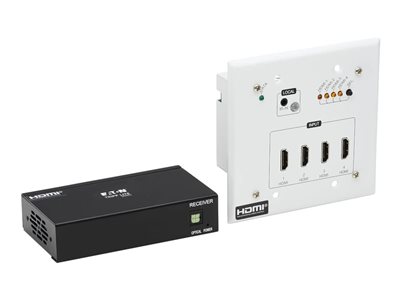 Tripp Lite HDMI over Cat6 Extender Switch Kit, 4-Port Wall Plate/Box