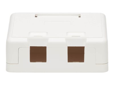 Tripp Lite Surface-Mount Box for Keystone Jacks - 2 Ports, White - Surface mount box - white - 2 ports