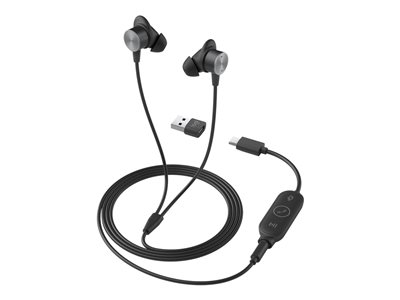 kedelig Ælte Min Logitech Zone Wired Earbuds - Headset - i øret - kabling - 3,5 mm jackstik  - støjisolerende - grafit - Certified for Microsoft Teams (981-001009) |  Atea eShop | Erhverv