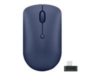 Lenovo - Mouse - compact - right and left-handed - optical - 4 buttons - wireless - 2.4 GHz - USB-C wireless receiver - abyss blue - brown box - CRU - for IdeaPad 1 14; ThinkBook 14s Yoga G2 IAP; ThinkPad E14 Gen 3; T14s Gen 3; X1 Nano Gen 2