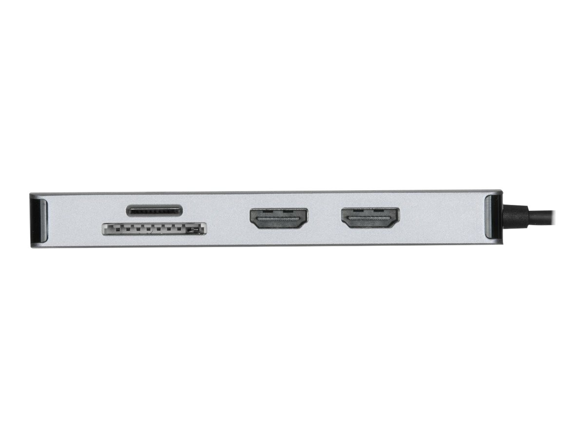 Targus USB-C Docking Station - Dual 4K HDMI - 100W PD Pass-Thru - Silver - DOCK423TT